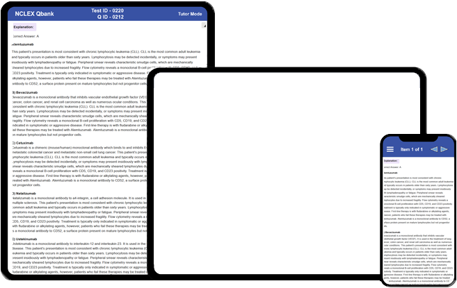 Sample explanation of endometriosis displayed on mobile devices